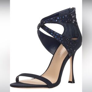 VINCE CAMUTO Imagine Glam Women's Ramel Heeled Open Toe Sandals Size 10 Black